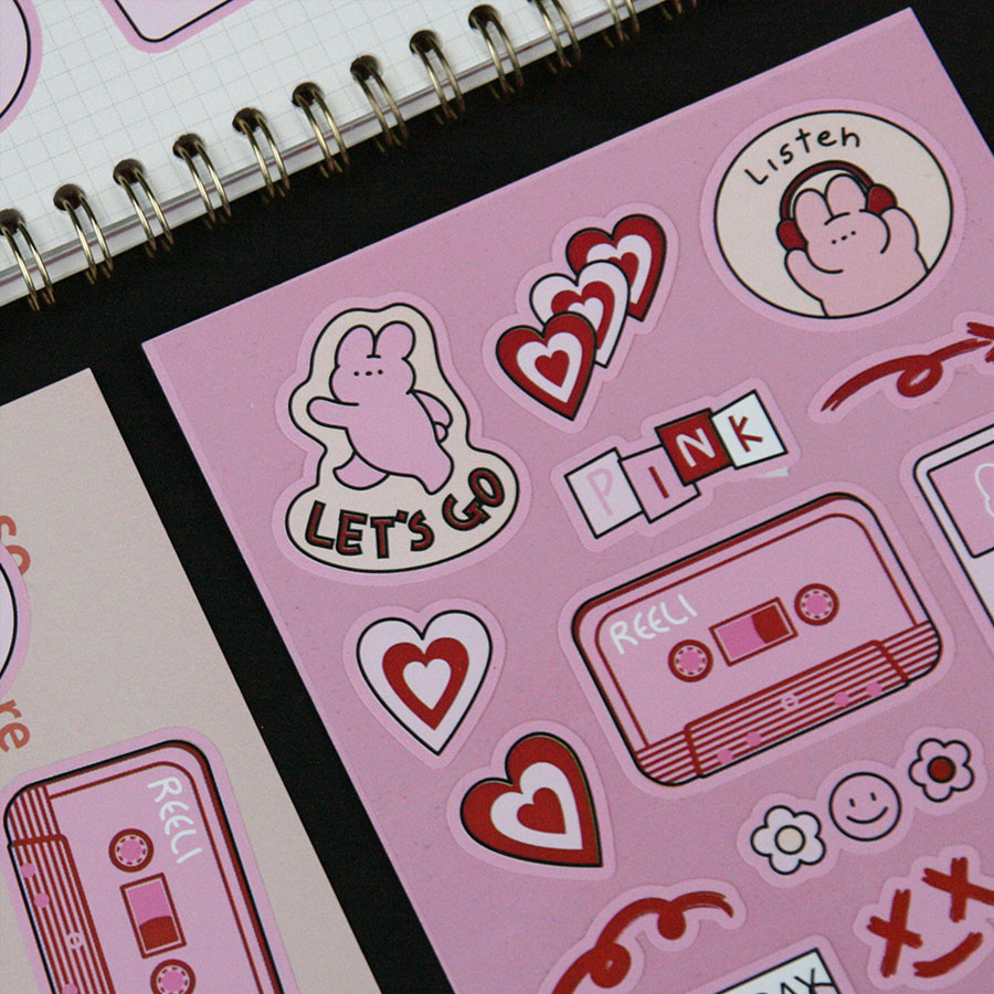 Usage example - DESIGN GOMGOM Reeli Color Line Paper Removable Sticker